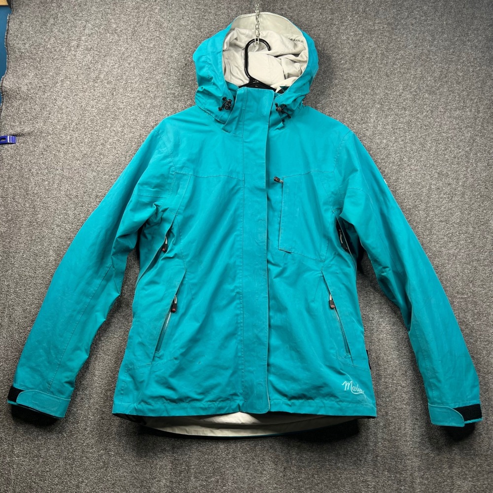 Marker Ski Jacket Womens 8 Blue Gore-Tex RECCO Waterproof Hooded Shell